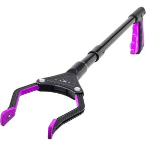 Grabber Reacher Tool - Newest Version Luxet 19 Inch Long Steel Foldable Pick Up Stick - Strong Grip Magnetic Tip - Heavy Duty Trash Picker Claw Reacher Grabber Tool for Elderly Wheelchair Mobility Aid