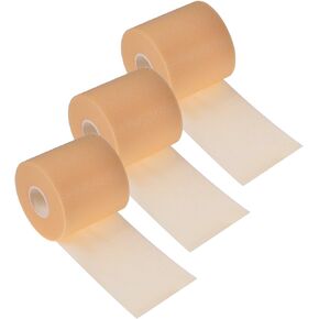 3 Piece Athletic Pre Wrap Tape for Hair 90 Yards Foam Underwrap Tape Sports Pre-wrap Athletic Tape Underwrap for Hair Ankle Wrists Knees Sports 2.75 Inch by 30 Yards(Beige)