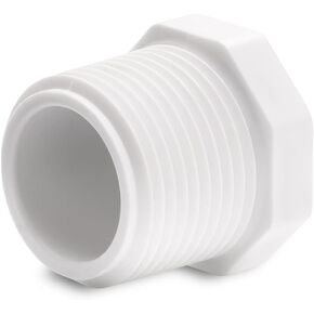 1 Inch PVC Pipe End Cap – PVC End Cap – 1 Inch Male Threaded Plug - Sch 40 MNPT 1" PVC cap – PVC Pipe Cap - PVC Plug Pipe Fitting - PVC Pipe Fittings for Plumbing Water Line