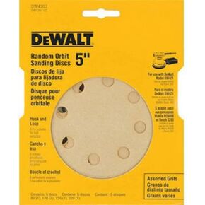 ديوالت ورق صنفرة دائري عشوائي بـ 8 فتحات مقاس 5 انش من DW4307 (عبوة من 5 قطع) in Saudi Arabia