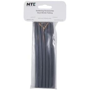 NTE Electronics 47-25206-BK أنبوب انكماش حراري، جدار مزدوج مع لاصق، نسبة انكماش 3:1، قطر 1/4 بوصة، طول 6 بوصة، أسود (عبوة من 6 قطع) in Saudi Arabia