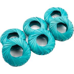 Napkin Rings Rustic Hand Woven Set of Colorful Ring Holder Coastal Tropical Beachy Napping Rings for Thanksgiving Xmas Wedding Everyday Dinning Table Parties (6X, Fucsia)