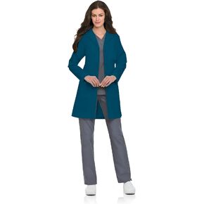 Landau Relaxed Fit 3-Pocket 4-Button Full-Length Lab Coat for Women 3155