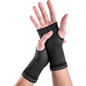 ABYON Wrist Compression Sleeves (Pair) for Carpal Tunnel and Pain Relief Treatment,Wrist Support for Women and Men.Breathable and Sweat-Absorbing carpal tunnel wrist brace