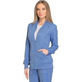 Dynamix Scrubs for Women, Athletic-Inspired Zip Front Jackets for Women with Four-Way Stretch and Moisture Wicking DK330