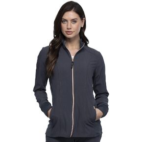 Cherokee Statement Women Warm Up Scrubs Jacket Zip Front CK365