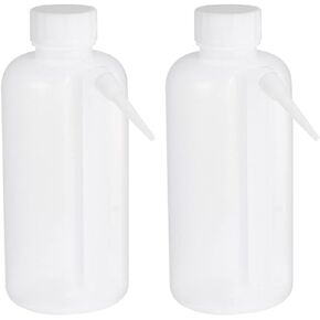 زجاجة غسيل بلاستيكية قطعتان من آي بلاسميل واسعة الفم قابلة للغسيل في غسالة آمنة بالضغط 500 مل (بيضاء) in Kuwait