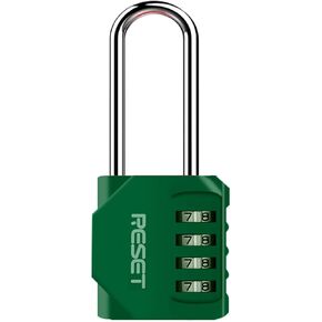 RESET-060 4 Digit Combination Padlock with 2.4 inch Long Shackle Combination Lock,Outdoor Waterproof Padlock,Indoor Padlock for School Locker, Gym Locker, Shed, Fence, Gate, Toolbox, Black in Saudi Arabia