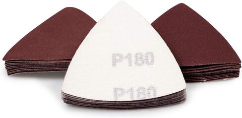SPEEDWOX 30PCS 40 Grit Triangle Sandpaper, 80mm Hook & Loop for Multi Tool | No-hole Triangle Sanding Pads, 80mm Inches Sanding Discs Fits Oscillating Multi Tool Detail Sander in Saudi Arabia
