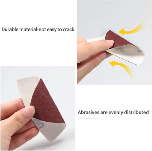 SPEEDWOX 30PCS 40 Grit Triangle Sandpaper, 80mm Hook & Loop for Multi Tool | No-hole Triangle Sanding Pads, 80mm Inches Sanding Discs Fits Oscillating Multi Tool Detail Sander in Saudi Arabia