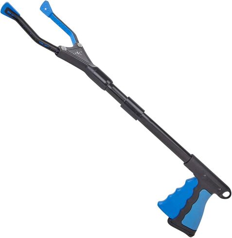 Grabber Reacher Tool - Newest Version Luxet 19 Inch Long Steel Foldable Pick Up Stick - Strong Grip Magnetic Tip - Heavy Duty Trash Picker Claw Reacher Grabber Tool for Elderly Wheelchair Mobility Aid in Kuwait