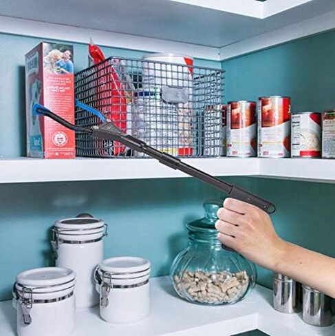 Grabber Reacher Tool - Newest Version Luxet 19 Inch Long Steel Foldable Pick Up Stick - Strong Grip Magnetic Tip - Heavy Duty Trash Picker Claw Reacher Grabber Tool for Elderly Wheelchair Mobility Aid in Kuwait