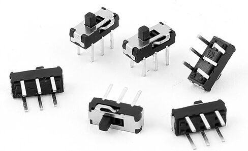 uxcell a15062200ux0753 2 Position DPDT 2P2T 6 Pin PCB Panel Mini Vertical Slide Switch, 6 Piece in Saudi Arabia