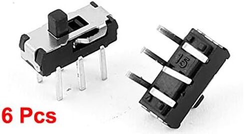 uxcell a15062200ux0753 2 Position DPDT 2P2T 6 Pin PCB Panel Mini Vertical Slide Switch, 6 Piece in Saudi Arabia