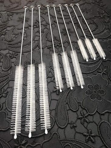مجموعة فرش تنظيف الماصة من 9 قطع (3 مقاسات 12 و10 و8 انش)، 3 قطع 12×12 ملم، 3 قطع 10×10 ملم لماصات قابلة لاعادة الاستخدام، 3 قطع 8×8 ملم فرشاة تنظيف بمقاسات متعددة in Kuwait