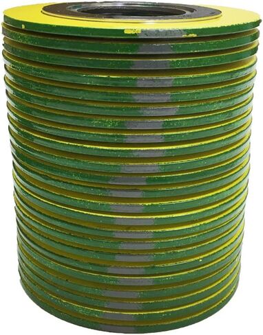 حشية جرح حلزونية من الفولاذ المقاوم للصدأ 9000IR5316GR150X24 316L مع حلقة داخلية 316SS وحشو جرافيت مرن، فئة الضغط 150#، لأنبوب 5 بوصات (عبوة من 24 قطعة) in Saudi Arabia