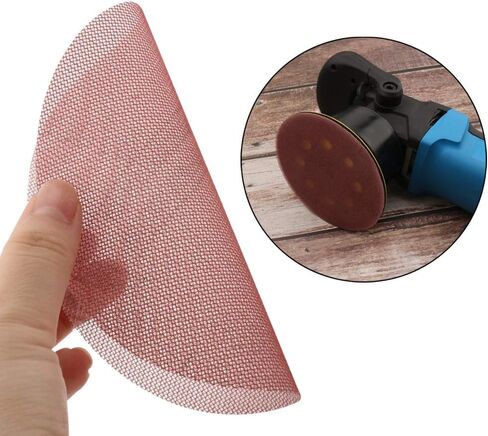 أقراص صنفرة شبكية مقاس 5 بوصات بخطاف وحلقة ورق صنفرة 800 حبيبة 20 قطعة، مجموعة دائرية من الغبار المتدفق، وسادات سنفرة مدارية شبكية للخشب، والجدران الجافة، والسيارات، وإزالة الخدوش المعدنية بواسطة سانجيان in Kuwait