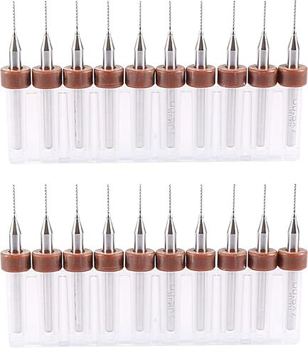 uxcell PCB Drill Bits 0.5mm Tungsten Carbide Rotary Tool Jewelry CNC Engraving Print Circuit Board Micro Drill Bits 1/8 Inch Shank 2 Set (20 Pcs) in Saudi Arabia