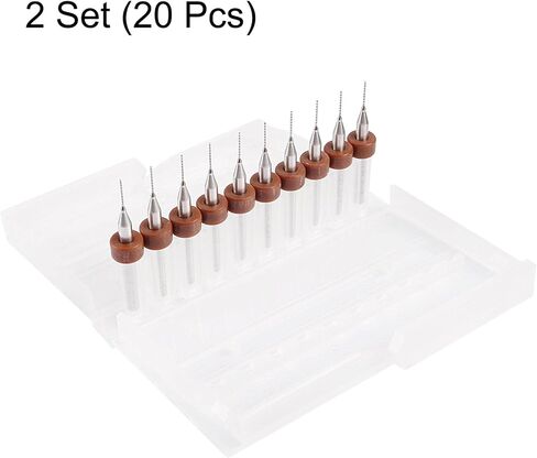 uxcell PCB Drill Bits 0.5mm Tungsten Carbide Rotary Tool Jewelry CNC Engraving Print Circuit Board Micro Drill Bits 1/8 Inch Shank 2 Set (20 Pcs) in Saudi Arabia
