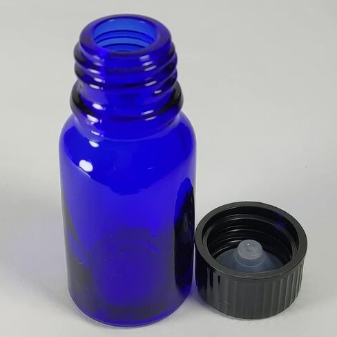 زجاجة بيول زجاجية سعة 10 مل (1/3 أونصة). زجاجة زيت عطري بغطاء. للعطور والعلاج العطري وقوارير العينات القابلة لإعادة التعبئة في المختبر - 24 عبوة (عنبر) in Saudi Arabia