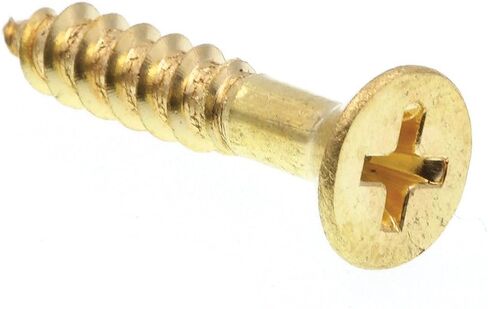 Prime-Line 9035584 Wood Screw, Flat Head Phillips, #10 X 1 in, Solid Brass, Pack of 25 in Saudi Arabia