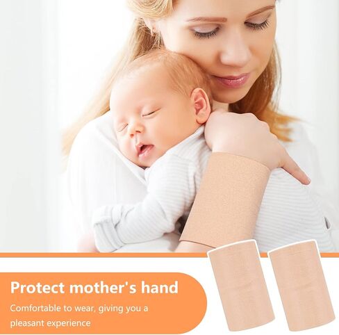 SATINIOR 2 Pairs Compression Wrist Sleeve Compression Wrist Brace Wrist Supports Wrist Wraps Elastic Wristbands for Men and Women Tennis, Tendonitis, Carpal Tunnel (Beige, Small) in Kuwait