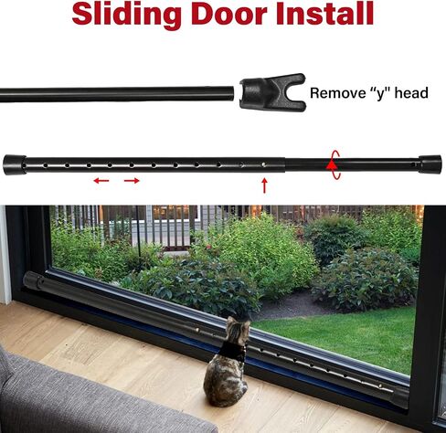 Door Stoppers Security Bar 2-in-1 Adjustable Sliding Door Security Bar Portable Door Jammer Security Bar for House Apartment School Hotel in Saudi Arabia