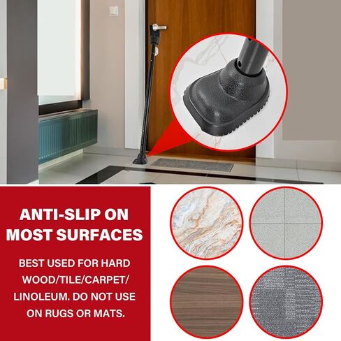 Door Stoppers Security Bar 2-in-1 Adjustable Sliding Door Security Bar Portable Door Jammer Security Bar for House Apartment School Hotel in Saudi Arabia