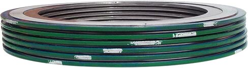 Sterling Seal 9000IR3316PTFE150X6 316L Stainless Steel Spiral Wound Gasket with 316SS Inner Ring and PTFE Filler for 3" Pipe, Pressure Class 150#, Green Band with White Stripe (Pack of 6) in Saudi Arabia