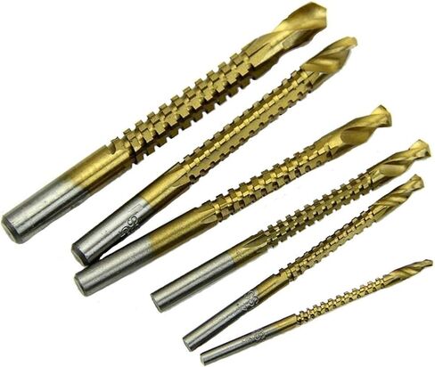 Driak 6pcs HSS Titanium Plated Drill Bit Woodworking Metal Cutting Saw Drill Bit Set 3-8MM in Saudi Arabia
