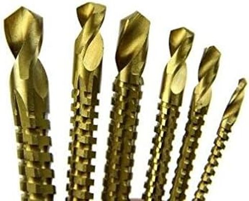 Driak 6pcs HSS Titanium Plated Drill Bit Woodworking Metal Cutting Saw Drill Bit Set 3-8MM in Saudi Arabia