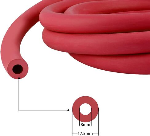 stonylab Red Vacuum Rubber Tubing, 45/64 inch OD 5/16 inch ID Vacuum Tubing Natural Rubber Tube for Vacuum, 5/16 x 15/32 inch Fit on stonylab Glassware Labware, 3.3 Feet in Saudi Arabia