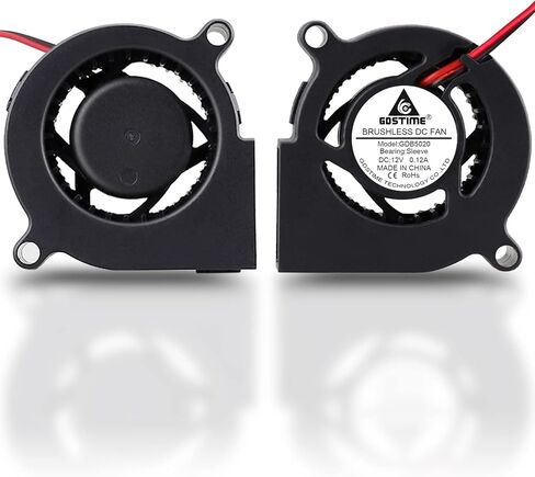 GDSTIME 50mm Turbo Cooling Fan, 12v Blower Fan, 50mm x 20mm DC Brushless Blower Fan Diagonal Hole Distance 57MM in Kuwait