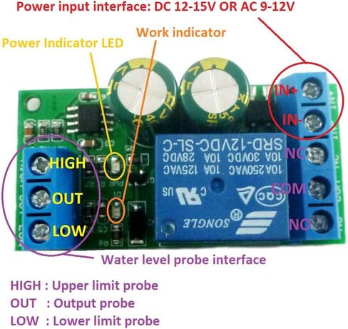 Level Controller Module, 12V DC/AC Water Level Controller Automatic Liquid Level Detection Sensor Module, Water Control Relay Switch Module for Fish Tank Aquarium Home Water Tower in Saudi Arabia