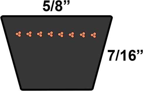 D & D powerdrive b49/5l520 South Bend lathe استبدال حزام ، B/5L ، 1 – مطبوع عليه Band ، الطول: 52 سم ، مطاط in Kuwait
