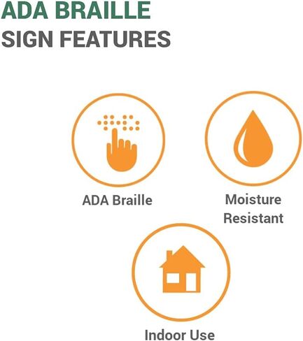 علامة مرحاض الموظفين من ComplianceSigns.com، متوافقة مع ADA وحروف بارزة، مقاس 9 × 6 بوصة باللون الأبيض على أكريليك أسود مع شرائط تثبيت لاصقة in Kuwait