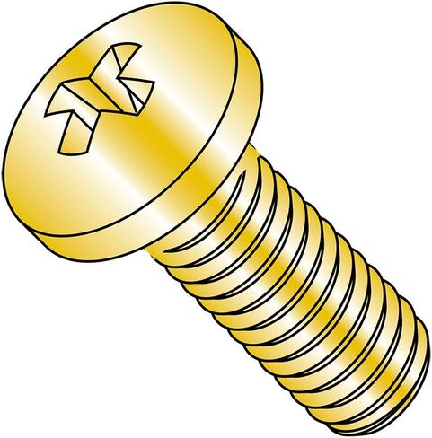 Small Parts MS35206-201 Steel Pan Head Machine Screw, Cadmium Plated, Meets MS-35206, #1 Phillips Drive, #2-56 Thread Size, 1/8" Length, Fully Threaded, USA Made (Pack of 100) in Saudi Arabia