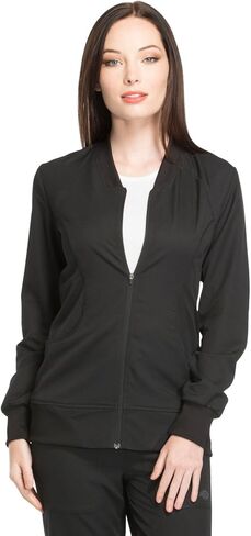 Dynamix Scrubs للنساء، سترات بسحاب أمامي مستوحاة من الألعاب الرياضية للنساء مع تمدد رباعي الاتجاهات وماص للرطوبة DK330 in Kuwait