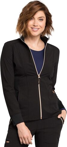 Cherokee Statement Women Warm Up Scrubs Jacket Zip Front CK365 in Kuwait