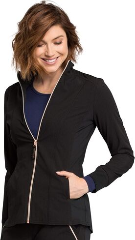 Cherokee Statement Women Warm Up Scrubs Jacket Zip Front CK365 in Kuwait
