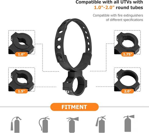 WeiSen Quick Release Fire Extinguisher Holder Mount Kit with Adjustable Rubber Straps for 1"-2" Roll Bar Cage Compatible with Can Am X3 Polaris RZR Kawasaki Teryx Honda Pioneer Talon 1000 etc in Saudi Arabia