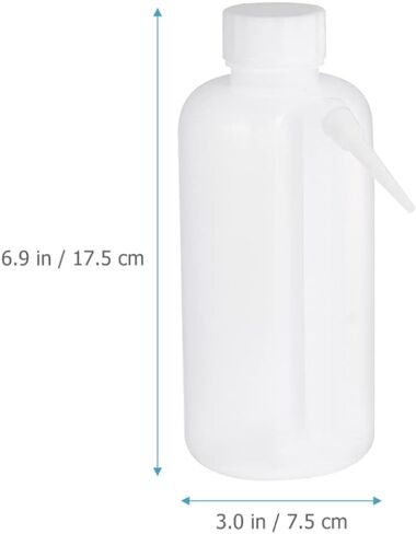 زجاجة غسيل بلاستيكية قطعتان من آي بلاسميل واسعة الفم قابلة للغسيل في غسالة آمنة بالضغط 500 مل (بيضاء) in Kuwait