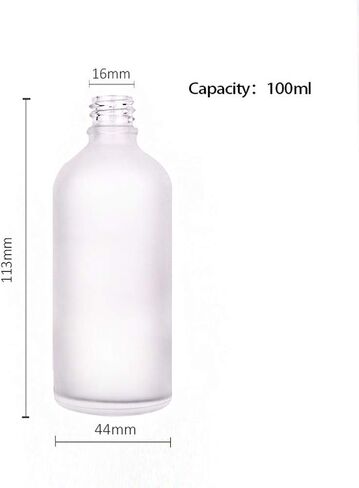 100ml/3.4oz Frosted Glass Dropper Bottles,2 Packs Essential Oil Dropper Bottles Perfume Sample Bottles Cosmetic Containers With Glass Eye Dropper (rose gold lids) in Kuwait