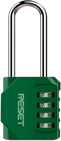 RESET-060 4 Digit Combination Padlock with 2.4 inch Long Shackle Combination Lock,Outdoor Waterproof Padlock,Indoor Padlock for School Locker, Gym Locker, Shed, Fence, Gate, Toolbox, Black in Kuwait