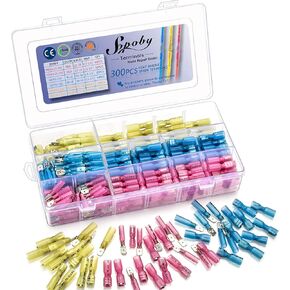 300 قطعة من الموصلات المجرفة المعزولة بالحرارة - محطات مجراف كهربائية Sopoby - موصلات سلك ذكر للإناث - عدة وصلات تجعيد للفك السريع in Kuwait