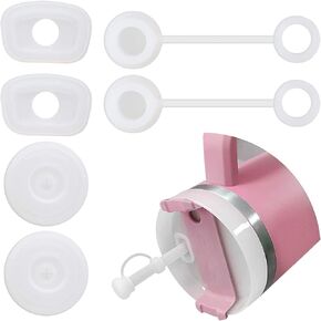 مجموعة سدادات سيليكون مقاومة للانسكاب من 6 قطع، متوافقة مع كوب ستانلي 1.0/30 و40 اونصة مع مقبض، 2 غطاء بماصة و2 مربع و2 سدادة دائرية مانعة للتسرب من السيليكون لملحقات اكواب ستانلي in Kuwait