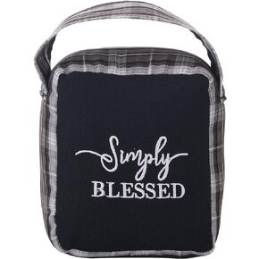 Elements Plaid Simply Blessed Weighted Fabric Door Stopper, Polyester in Kuwait