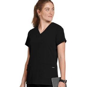 Jockey Women's Scrubs WOV-Neck Crossover Scrub Top in Saudi Arabia