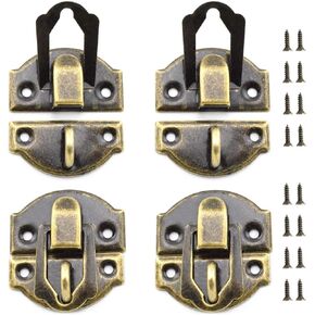 SDTC Tech 4-Pack Antique Bronze Decorative Hasp Retro Jewelry Box Latch with Matching Screws for Cabinet Drawer Wooden Crafts in Saudi Arabia