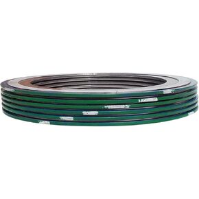 Sterling Seal 9000IR3316PTFE900X6 316L Stainless Steel Spiral Wound Gasket with 316SS Inner Ring and PTFE Filler for 3" Pipe, Pressure Class 900#, Green Band with White Stripe (Pack of 6) in Saudi Arabia
